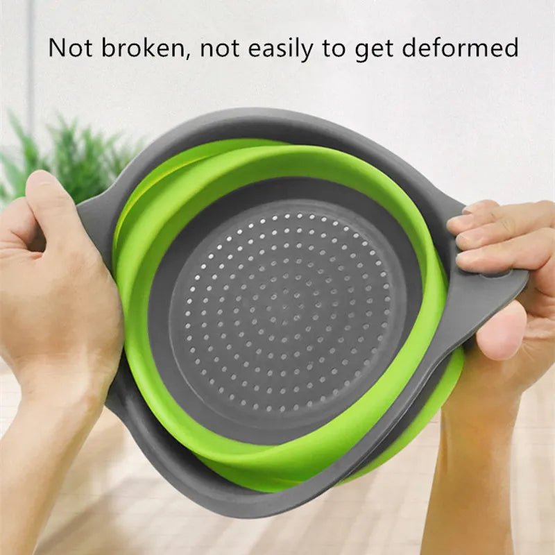 Passoire pliable en Silicone, egouttoir retractable - On Cuisine Où?