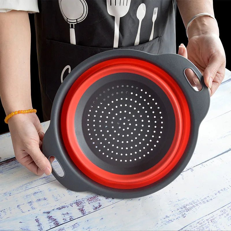 Passoire pliable en Silicone, egouttoir retractable - On Cuisine Où?